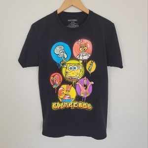 nickelodeon | SpongeBob SquarePants Cartoon Graphic Tee T-shirt Graffiti Bright